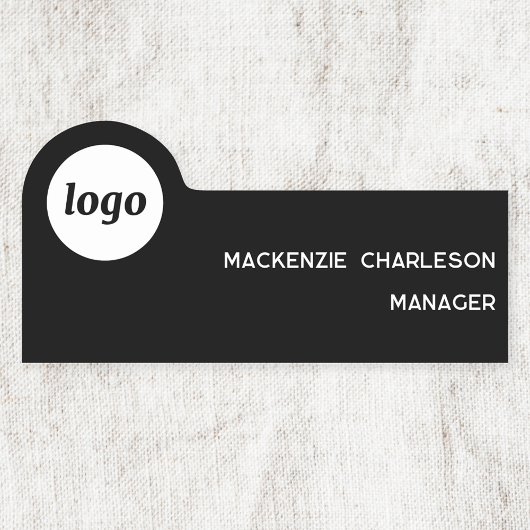 ロゴ従業員スタッフの磁気またはピン名タグ 名札