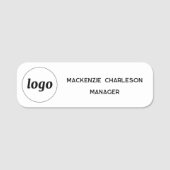 ロゴ従業員スタッフの磁気またはピン名タグ 名札 (正面)