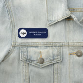 ロゴ従業員スタッフNavy Blue Business 名札 (インサイチュ)