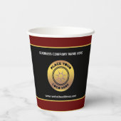 ロゴ従業員ビジネス企業のカスタム 紙コップ (裏面)