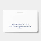 ロゴ従業員IDの追加（赤） バッジ (Back)