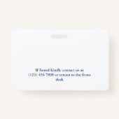 ロゴ従業員IDの追加（赤） バッジ (裏面)