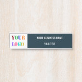 ロゴ情報の名前ビジネスドアの署名テンプレート サインプレート (正面)