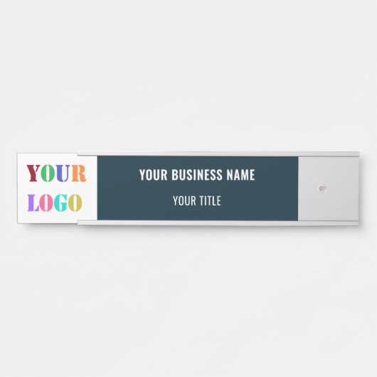 ロゴ情報の名前ビジネスドアの署名テンプレート サインプレート (正面)