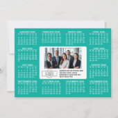 ロゴ情報を含むカ連絡レンダー シーズンカード (正面)