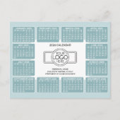 ロゴ情報を含むカ連絡レンダー ポストカード (正面)