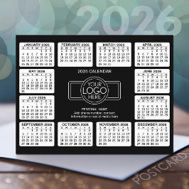 ロゴ情報を含むカ連絡レンダー ポストカード