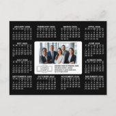 ロゴ情報を含むカ連絡レンダー ポストカード (正面)