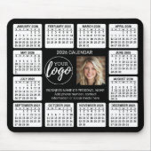 ロゴ情報マグ連絡ン付きカレンダー マウスパッド (正面)