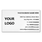 ロゴ情連絡報名刺マグネット マグネット名刺 (正面)