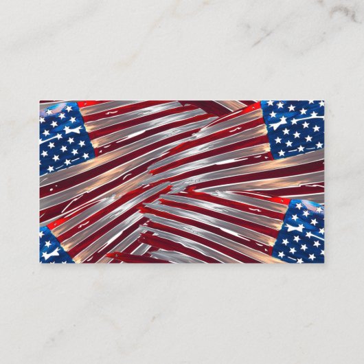 ロゴ感謝していバラアメリカ国旗の不機嫌3 With Love 予約カード (裏面)