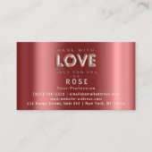 ロゴ感謝していバラアメリカ国旗の不機嫌3 With Love 予約カード (正面)