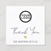 ロゴ感謝モダンハートスクエア名刺 スクエア名刺 (正面)