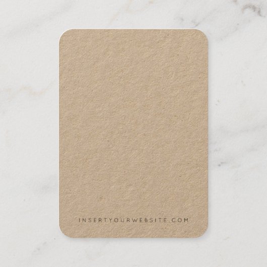 ロゴ手作りジュエリーイヤリングディスプレイカード 名刺 (裏面)