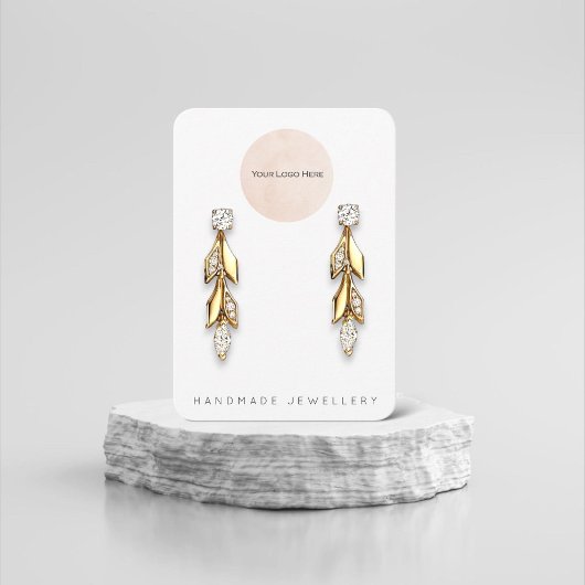 ロゴ手作りジュエリーイヤリングディスプレイカード 名刺