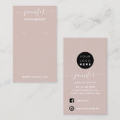 ロゴ手作りジュエリーカードスモーキーバラ 名刺 (正面/裏面)