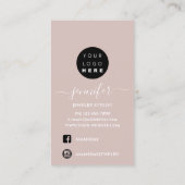 ロゴ手作りジュエリーカードスモーキーバラ 名刺 (裏面)