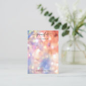 ロゴ手作りジュエリーカードホログラフィックバラ 名刺 (スタンド正面)