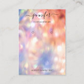 ロゴ手作りジュエリーカードホログラフィックバラ 名刺 (正面)