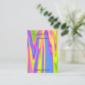 ロゴ手作りジュエリーカードホログラフィーモダン 名刺 (スタンド正面)