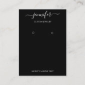 ロゴ手作りジュエリーカードミニマリズム白黒 名刺 (正面)