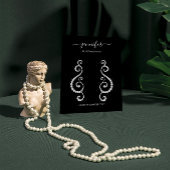 ロゴ手作りジュエリーカードミニマリズム白黒 名刺