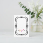 ロゴ手書きフレームイヤリング表示カード07の追加 名刺 (スタンド正面)