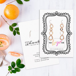 ロゴ手書きフレームイヤリング表示カード07の追加 名刺