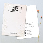 ロゴ抽象芸術の追加Water color Earring Display 名刺