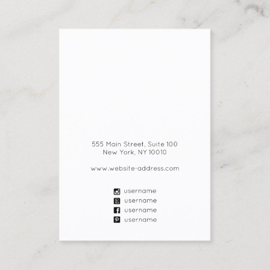 ロゴ抽象芸術の追加Water color Earring Display 名刺 (裏面)