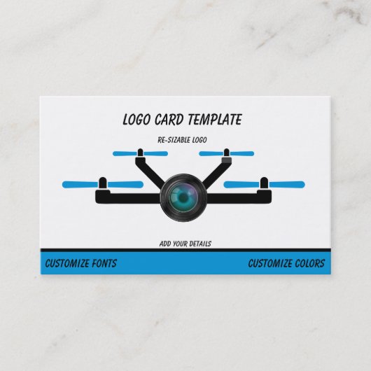 ロゴ撮影用ドローン名刺 名刺 (正面)