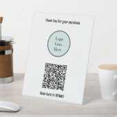 ロゴ支払いQRコード小規模企業ありがとうございました 台座サイン (インサイチュ)