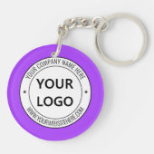 ロゴ文字とカラービジネスプロモーションキーチェーン キーホルダー (裏面)
