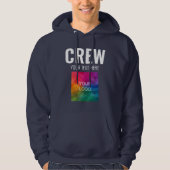 ロゴ文字をここに追加Crew Mens両面デザイン パーカ (正面)