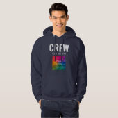 ロゴ文字をここに追加Crew Mens両面デザイン パーカ (正面フル)