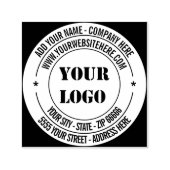 ロゴ文字アドレスカラーラウンドスタンプテンプレート セルフインキングスタンプ (デザイン)