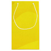 ロゴ文字パーソナライズされたイエロー紙抱き枕 スモールペーパーバッグ (裏面)