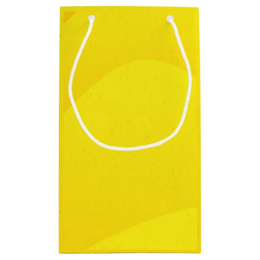 ロゴ文字パーソナライズされたイエロー紙抱き枕 スモールペーパーバッグ (裏面)