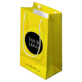 ロゴ文字パーソナライズされたイエロー紙抱き枕 スモールペーパーバッグ