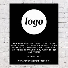 ロゴ文字プロモーションビジネスブラック ポスター