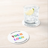 ロゴ文字プロモーションビジネス紙コースター ラウンドペーパーコースター (インサイチュ)