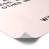 ロゴ文字プロモーションビジネス赤面ピンク ポスター (角)