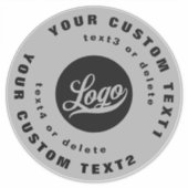 ロゴ文字、ビニールサークルウィンドウビジネスバンパー シール (正面)