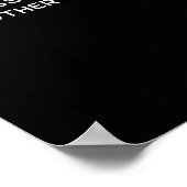 ロゴ文字QRコードプロモーションビジネスブラック ポスター (角)