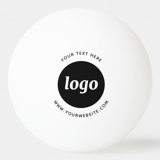 ロゴ文字Webサイトのビジネスプロモーション 卓球ボール (裏面)