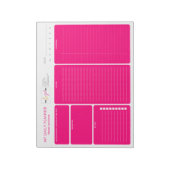 ロゴ明るいピンクガーリー色の日プランナー ノートパッド (回転)