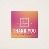 ロゴ明るい赤紫色ス感謝していクエアビジネス挿入 (正面)