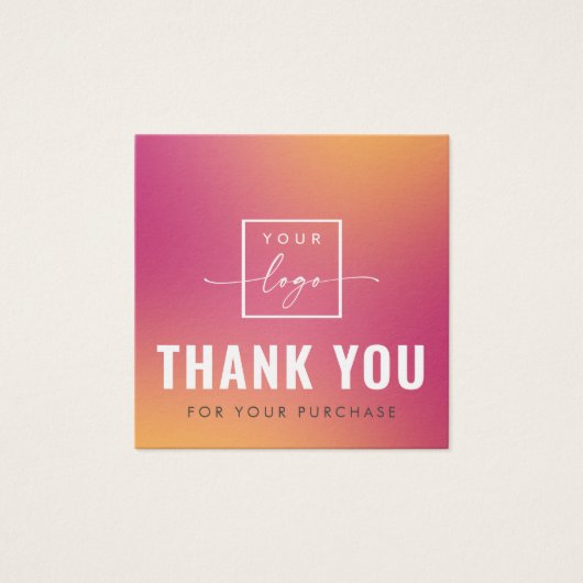 ロゴ明るい赤紫色ス感謝していクエアビジネス挿入 (正面)