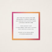 ロゴ明るい赤紫色ス感謝していクエアビジネス挿入 (裏面)