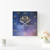 ロゴ時計 スクエア壁時計 (ホーム)